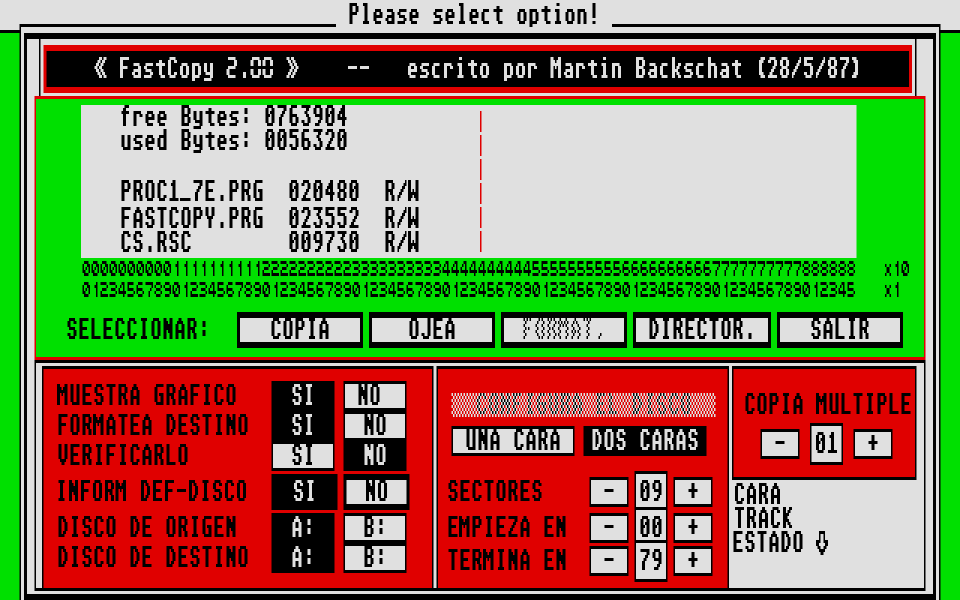 FastCopy (FCopy) atari screenshot